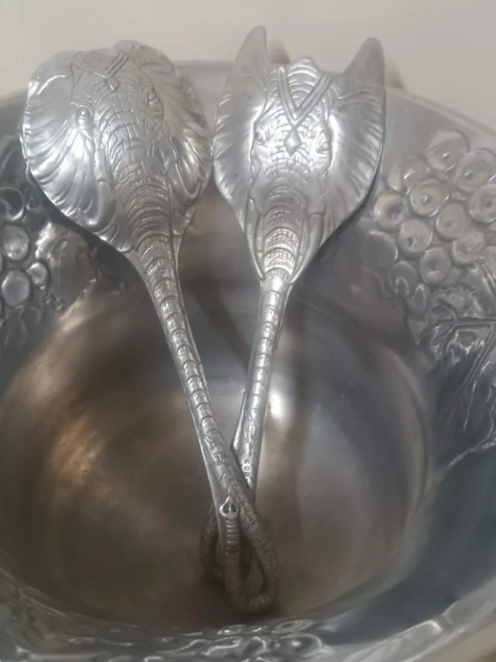 Arthur Court 2002 Signed Elena Court Grape Collection Silver Champagne Bucket
